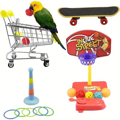 5pcs Bird Training Toys For Parrots, Parrot Intell...