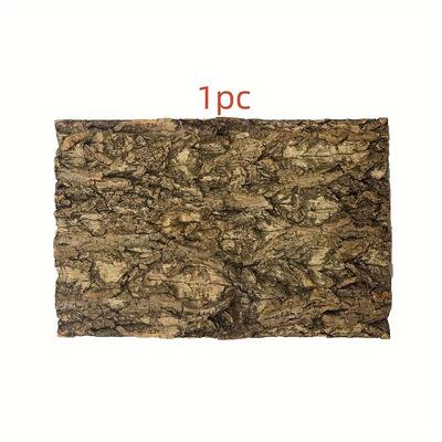 1pc Natural Cork Bark Piece, Chunky Texture For Aq...