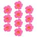 10 Pcs Artificial Hibiscus Flower Gift Silk Petals Dining Table Pink Eva Banquet