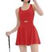 TrendVibe365 Womens Rompers Dressy Red Pants Cutout Racerback Built in Shorts Comfy Jumpsuits Tank Athletic Runsie Tennis Dress Shorts Sleeveless Overalls Resort Wear People Doop