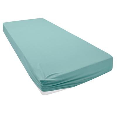 Spannbettlaken HOME AFFAIRE "Cremona, in den Qualitäten: Baumwolle mit Elastan oder Biber", blau (petrol), B:90cm L:200cm, Jersey-Elasthan, Obermaterial: 96% Baumwolle, 4% Elasthan, Laken, Premium Qualität, Größe ab 90x200 cm Image