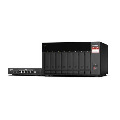 QNAP TS-873A 8-Bay NAS Enclosure with QSW-1105-5T Network Switch TS-873A-SW5T-US