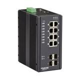 Black Box Network Services LIE1014A Industrial Managed Gigabit Ethernet PoE Plus Switch - 8 RJ-45 4 SFP