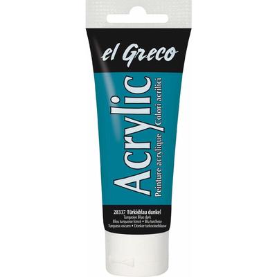 El Greco Acrylic Tube türkisblau dunkel 75 ml Künstlerfarben - Kreul