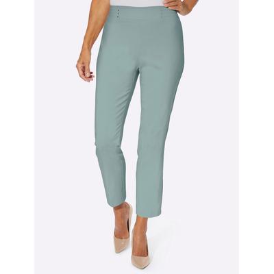 Webhose CLASSIC BASICS, Damen, Gr. 21, Kurzgrößen, grün (kalkmint), 72% Viskose, 25% Polyamid, 3% Elasthan, unifarben, lang, Hosen Image