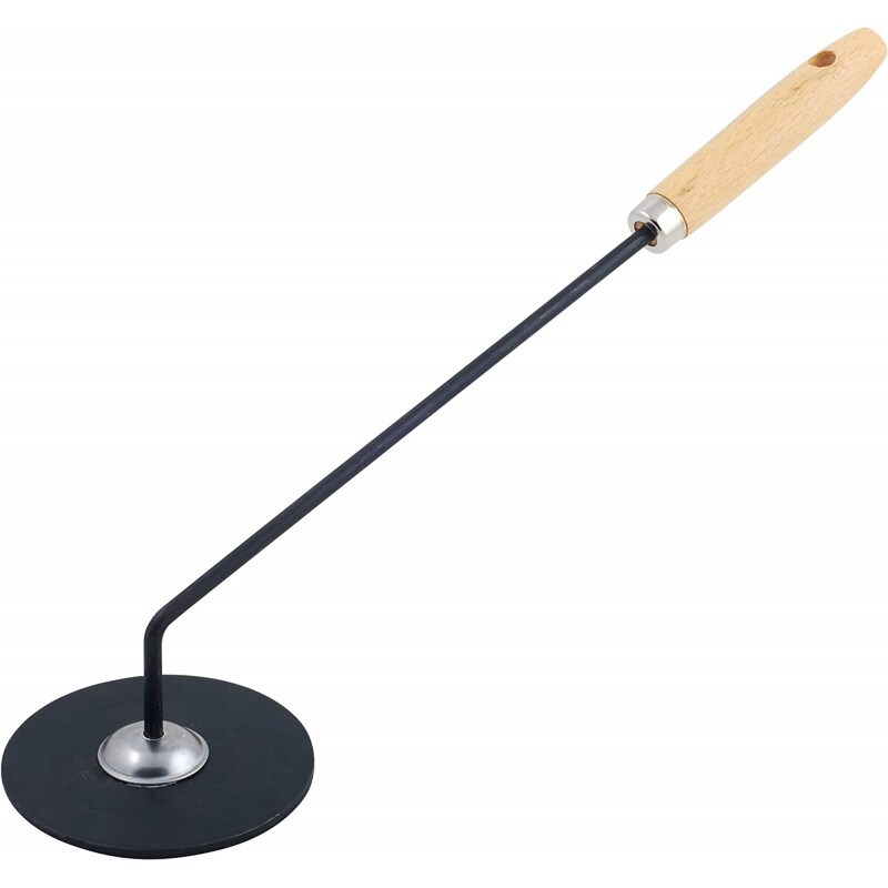 Metaltex Brennschaufel aus Gusseisen. Stiel aus Holz. Durchmesser 10 cm Image