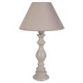 Lampe de Chevet TOSEL ,bois,Gris ,H43xD30xP30cm
