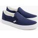 J. Crew Shoes | J Crew Canvas Slip On Casual Everyday Trendy Shoe Sneakers Us Men's 7 New | Color: Blue/White | Size: 7