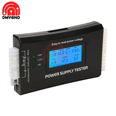Digital LCD Display PC Computer 20/24 Pin LCD Power Supply Tester Check Quick Bank Supply Power