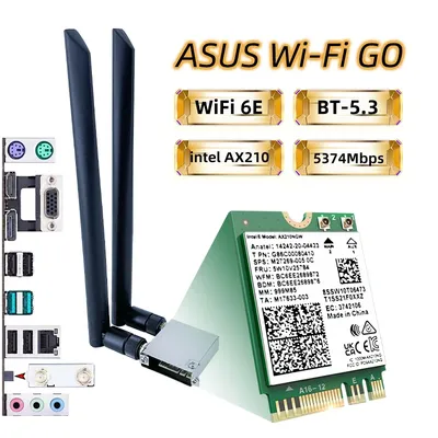 Intel AX210 WiFi Card AX210ngw WFi6E Wireless Network Card Bluetooth 5.3 Wi-Fi Adapter for ASUS B550