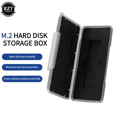 Waterproof M2 2280 SSD Plastic Case Anti-static Storage Box Memory Holder Protection for 6 x M.2