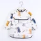 Baby Kids Toddler Long Sleeve Scarf Waterproof Art Smock Feeding Bib Apron Pocket Infant Boys Girls