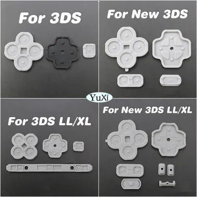 For 3DS Conductive Rubber Pad For New 3DS XL LL Console AB Button D-pad Keypad Silicone Pads