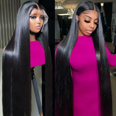 30 40 Inch 13x4 13x6 Straight Lace Frontat Wigs 360 Front Human Hair 4x4 5X5 Closure Wig Pre Plucked