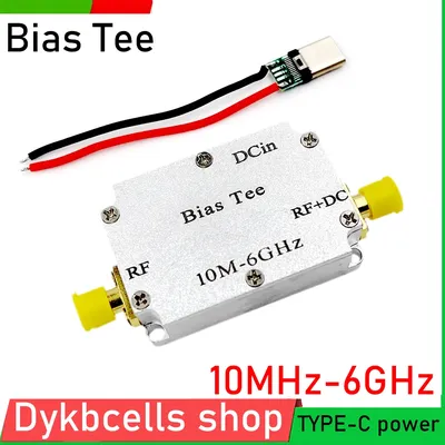 Type-C Bias Tee 10M-6GHz RF DC Block RF Isolator Coaxial Biaser For HAM Radio LAN Amplifier RTL SDR