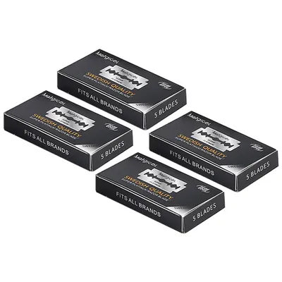 20 Pcs Double Edge Blade Stainless Steel Ultra-sharp Safety Razor Blades To Shave Blade For Manual