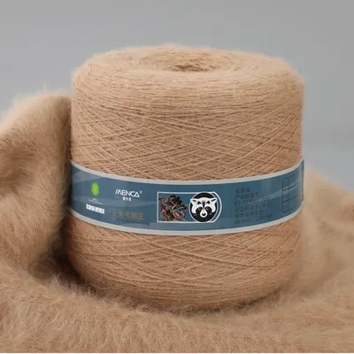 1Kg per Roll Mink Yarn 1000g+400g Winter Soft Long Hair Angola Rabbits Yarns Fluffy With Thread Hand