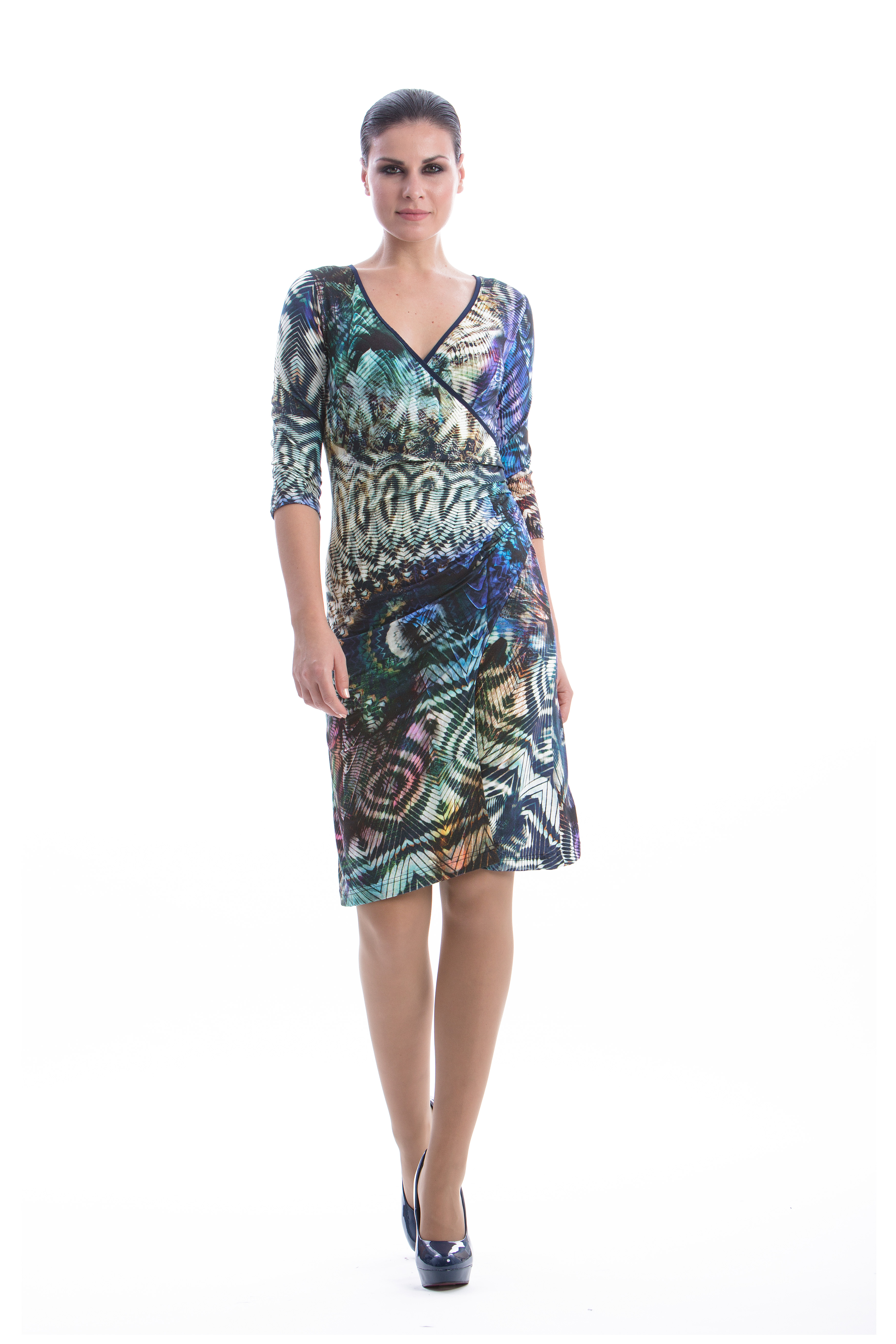 Print Crossover Kleid Image