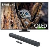 Samsung QN55Q80DAFXZA 55 Inch QLED 4K Quantum HDR Plus Smart TV with a JBL BAR-300 5.0ch Soundbar with MultiBeam Sound and Dolby Atmos (2024)