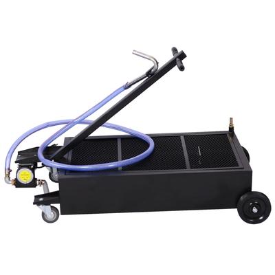 Portable Oil Drain Pan Low-Profile Oil Drain Tank with Hand Pump Large Capacity Truck Oil Change Pan