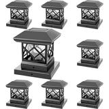 Solar Post Cap Lights Outdoor - Waterproof Led Fence Post Solar Lights For 3.5X3.5/4X4/5X5 Wood Posts In Patio Deck Or Garden Decoration Warm Light\U2026 (8 Pack)