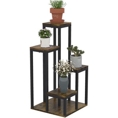 Pflanzenständer mit 4 Ebenen, Multifunktionales Pflanzenregal, mehrstöckiges Blumenregal, Image