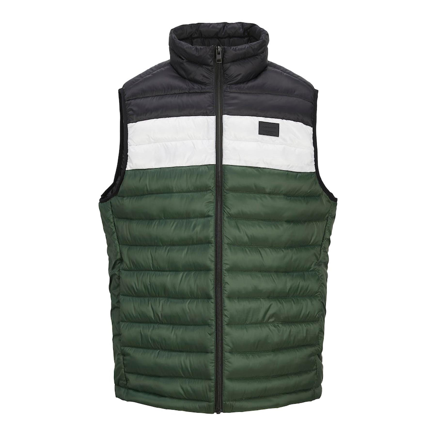 Jack & Jones Mens Gilet Bodywarmer - Black/green - Size 2XL | Jack & Jones Sale | Discount Designer Brands
