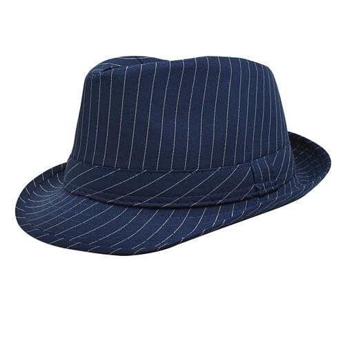 Herren Kentucky Derby Hut Sonnenhut Partyhut Kleid Hut Schwarz Weiß Baumwolle Mode Lässig Straße Täglich Streifen Sonnenschutz Atmungsaktiv Image