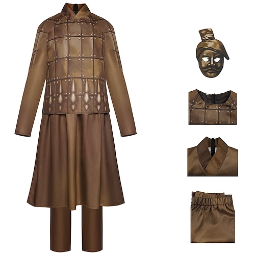 Terracotta Armee Karneval Maske Outfits Cosplay Lustiges Kostüm Kinder Erwachsene Herren Damen Karneval Party / Abend Festival Einfaches Karnevalskostüm Verkleiden Image