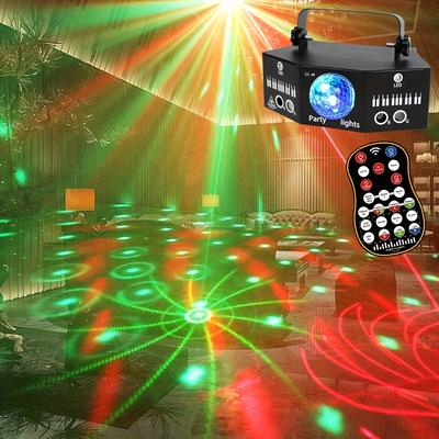 TEMU 1pc Laser Party & Stage Light, Disco Dj Light With Remote Control, Light Up Your Party Or Event With This Dazzling Disco Light, Bar, Club, Rave, Performance, Atmospheric Lighting