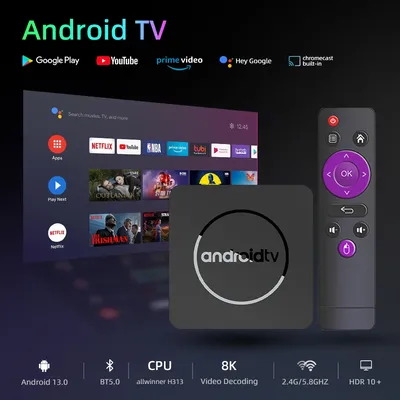 Original Andriod 13 TV Box SMART 8K Ultra HD Streaming Media Player Allwinner H313 2GB16GB Multi