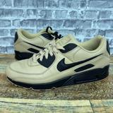 Nike Shoes | Nike Id Air Max 90 Leather Beige Black Running Shoe Do7430-900 Mens Size 13 Rare | Color: Black/Red | Size: 13