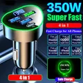 Caricabatteria per telefono da auto USB tipo C ricarica super veloce in auto con monitor di tensione a LED per iPhone Samsung Huawei Oneplus Vivo Oppo
