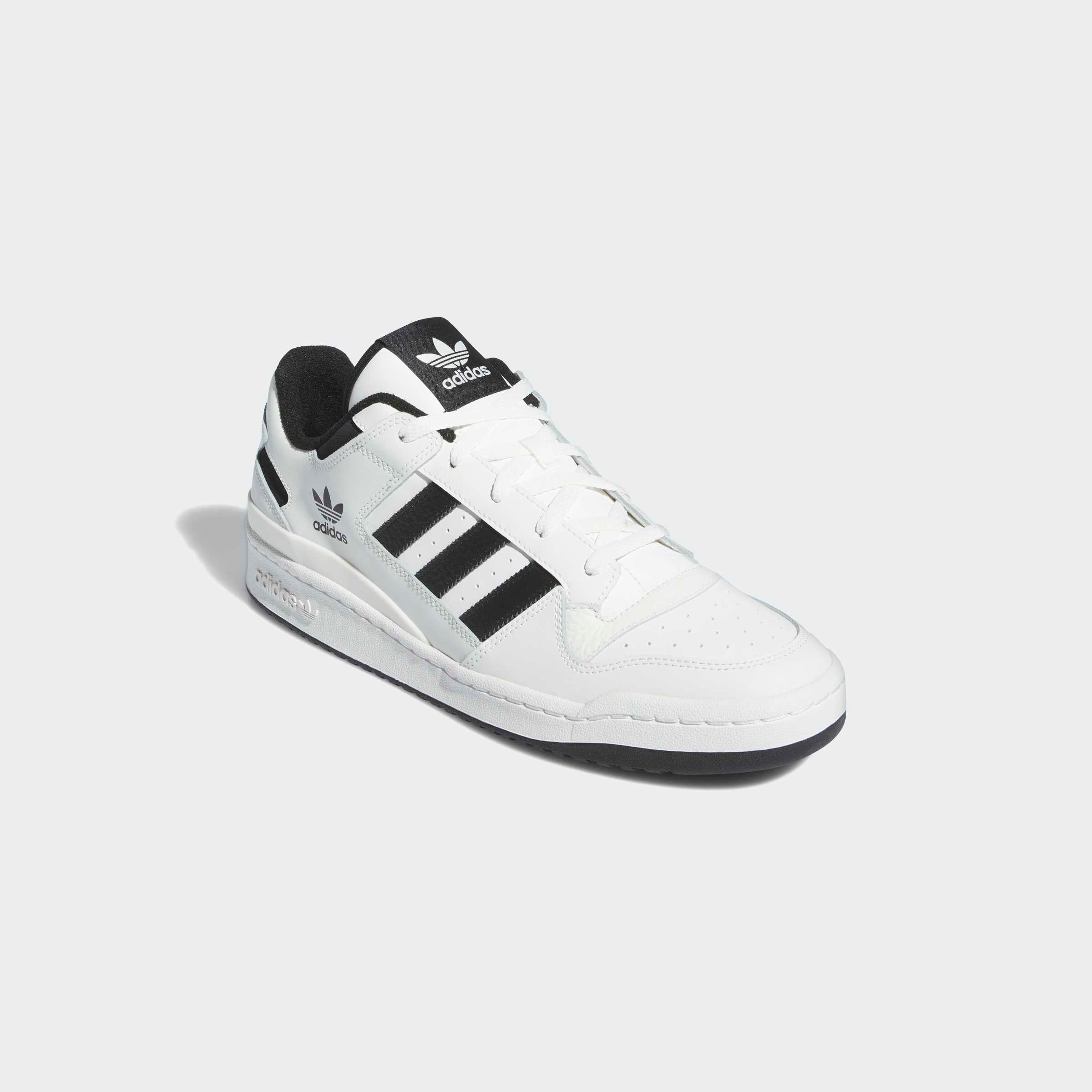 Sneaker ADIDAS ORIGINALS "FORUM LOW CL", Herren, Gr. 40, schwarz-weiß (core weiß, core schwarz, core weiß), Baumwolle, Schuhe Sneaker