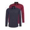 Langarmhemd RUSTY NEAL, Herren, Gr. S, EURO-Größen, blau (blau, rot), 60% Baumwolle, 37% Polyester, 3% Elasthan, unifarben, casual, Langarm, Hemden, im Slim-Fit geschnitten