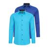 Langarmhemd RUSTY NEAL, Herren, Gr. S, EURO-Größen, blau (türkis), 60% Baumwolle, 37% Polyester, 3% Elasthan, unifarben, casual, Langarm, Hemden, im Slim-Fit geschnitten