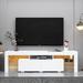 Contemporary LED TV Stand - 70-inch Screens, 20-Color LED Lights, Ample Storage