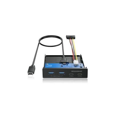 GrauGear USB-HUB Multi Front Panel USB 3.2 Gen2 Type-C retail Image