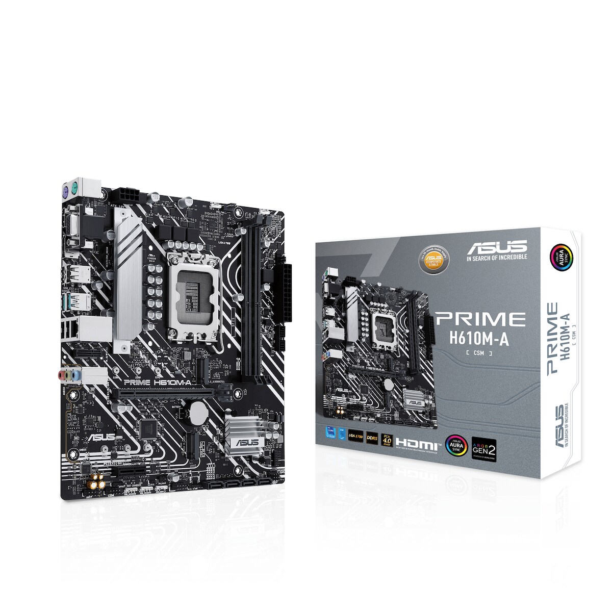 ASUS PRIME H610M-A-CSM Intel H610 (LGA 1700) mATX-Mainboard Image