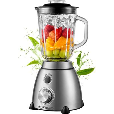 Steinborg Edelstahl Glas Standmixer 1,5 Liter Glaskrug 2 Stufen+Pulsfunktion 600 w Blender Mixer