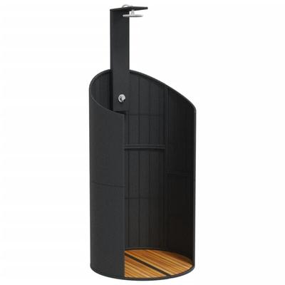 Vidaxl - Gartendusche Schwarz 100x100x241,5 cm Poly Rattan Akazienholz Image