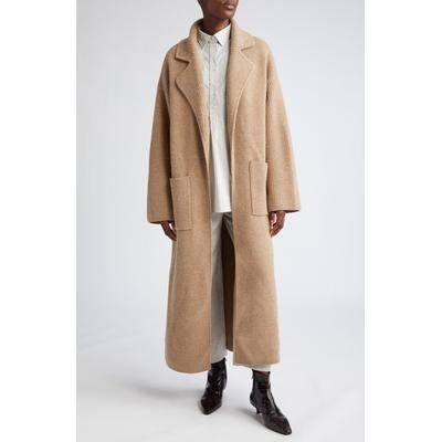 Wool Blend Rib Cardigan Coat