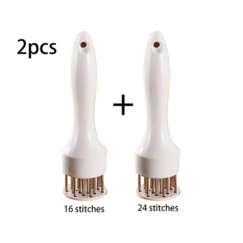 Fleischklopfer aus Edelstahl mit 16/24 Nadeln – unverzichtbare Küchenwerkzeuge zum Klopfen von Steak, Schweinefleisch, Rindfleisch, Hühnchen und mehr Image