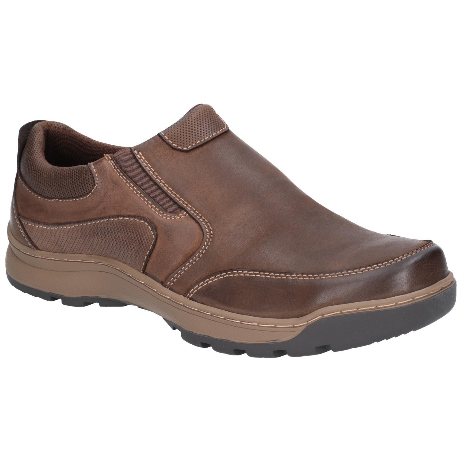 Hush Puppies Herren Jasper Slip On Lederschuhe (Braun)