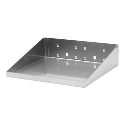 Triton Products LocHook 12" x 10" Silver Steel Shelf with Garment Hanger Holes