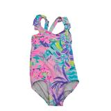 Lilly Pulitzer Swim | Lilly Pulitzer Little Girls Floral Print Swimsuit Summer Multicolor Size 2 | Color: Pink | Size: 2tg