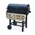 Barbecue a carbonella grill con affumicatore nero