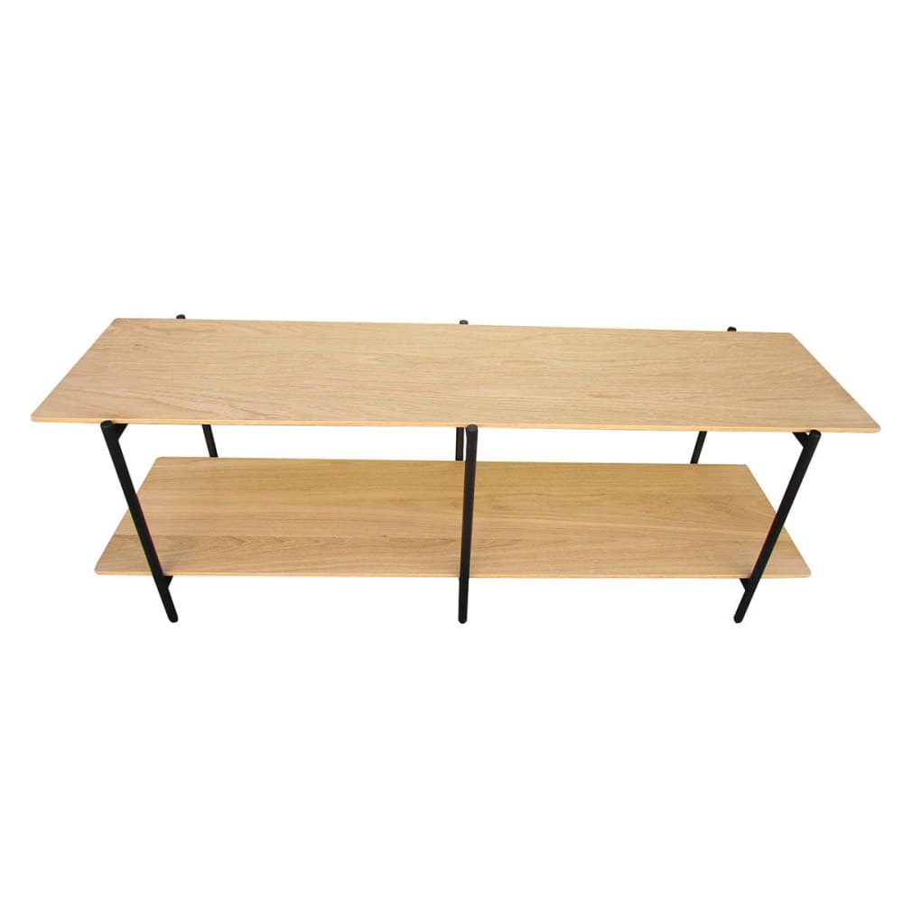 Mobili tv mobili i piedi in metallo in quercia placcati