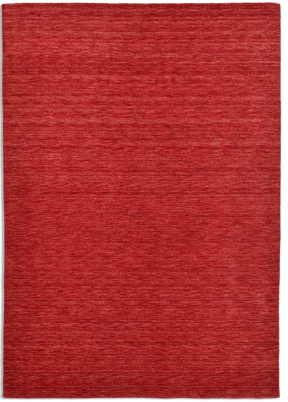 Tappeto tessuto a mano in lana vergine - rosso - 70x140 cm