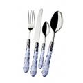 Set Posate 24pz azzurro ghiera cromo
